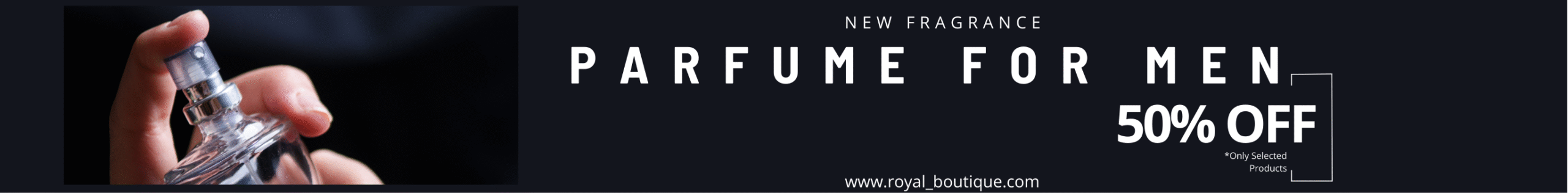 Black Perfume for Men Landscape Banner